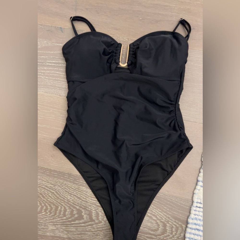 S Black Full Piece Bathing Suit
